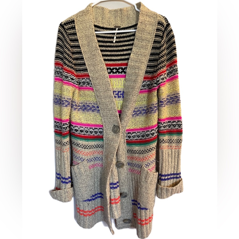 Vintage Free People Long Cardigan S